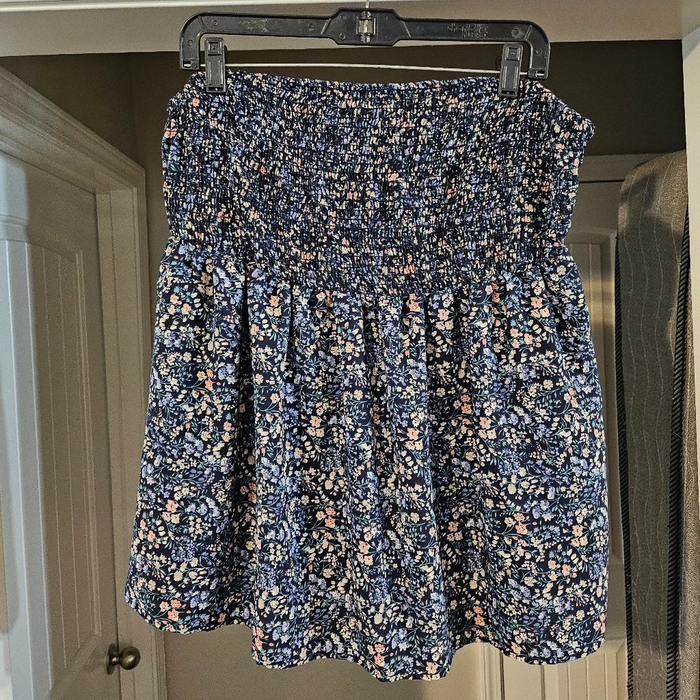 Strapless floral top